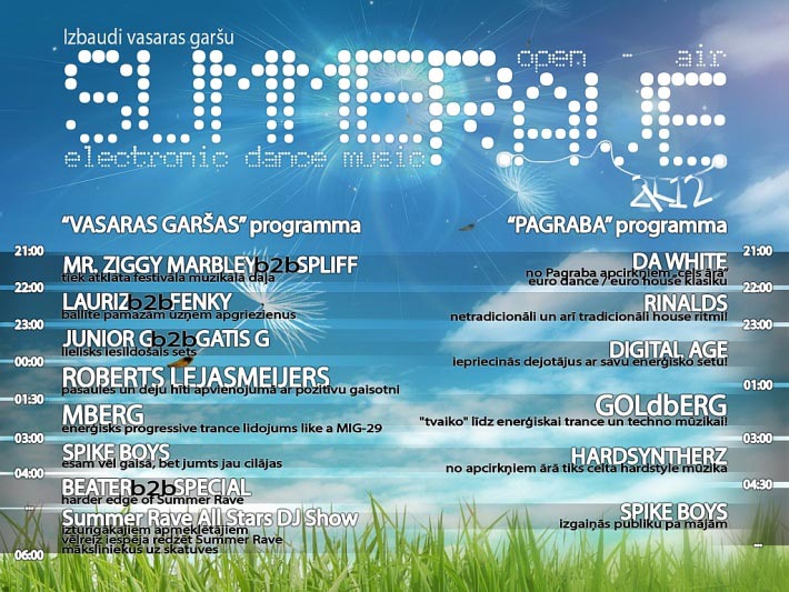 Summer Rave Open-Air 2k12 Line-up